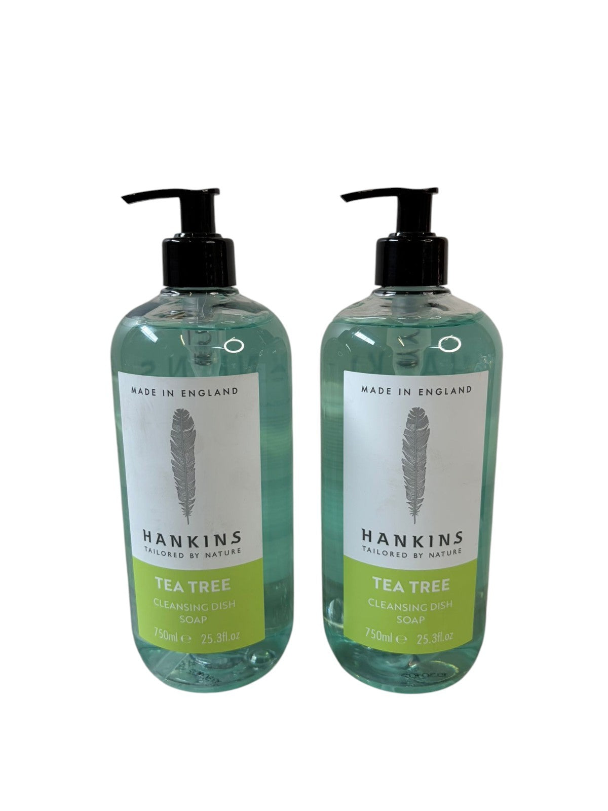 Hankins Pecksniffs Tea Tree Cleansing Dish Soap X2 750ml (1500ml) Household