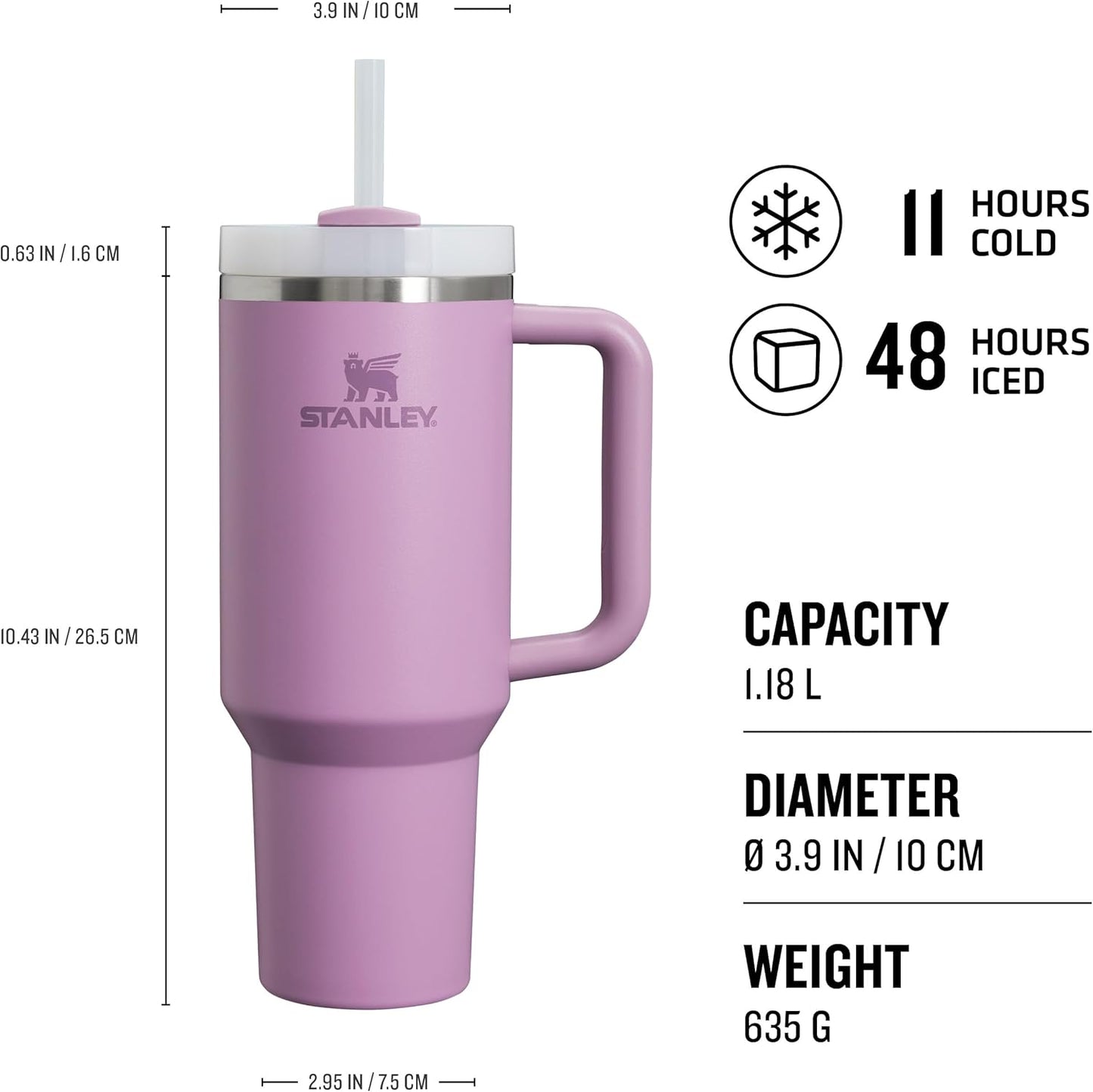 Stanley Quencher H2.0 FlowState™ Tumbler | 1.2L Lilac