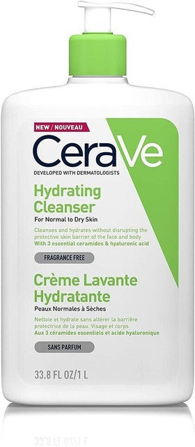 Cerave Hydrating Cleanser - 1000ml Skincare Routine Beauty Cosmetics
