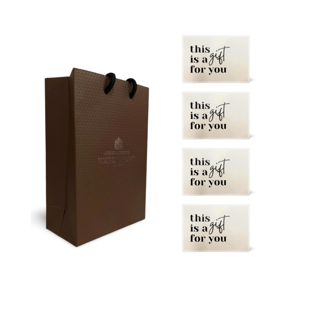 4 x Molton Brown Gift Bags & 4 x Gift Cards with Clear Reverse