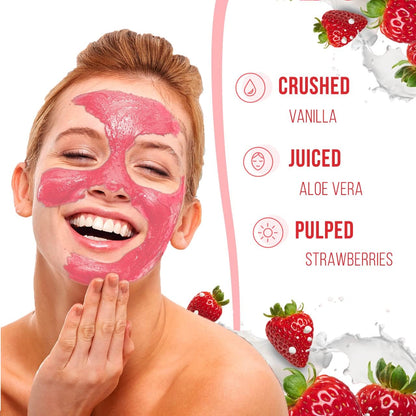 7th Heaven Strawberry Cream Hydrating Face Mask Tube 175g x 2