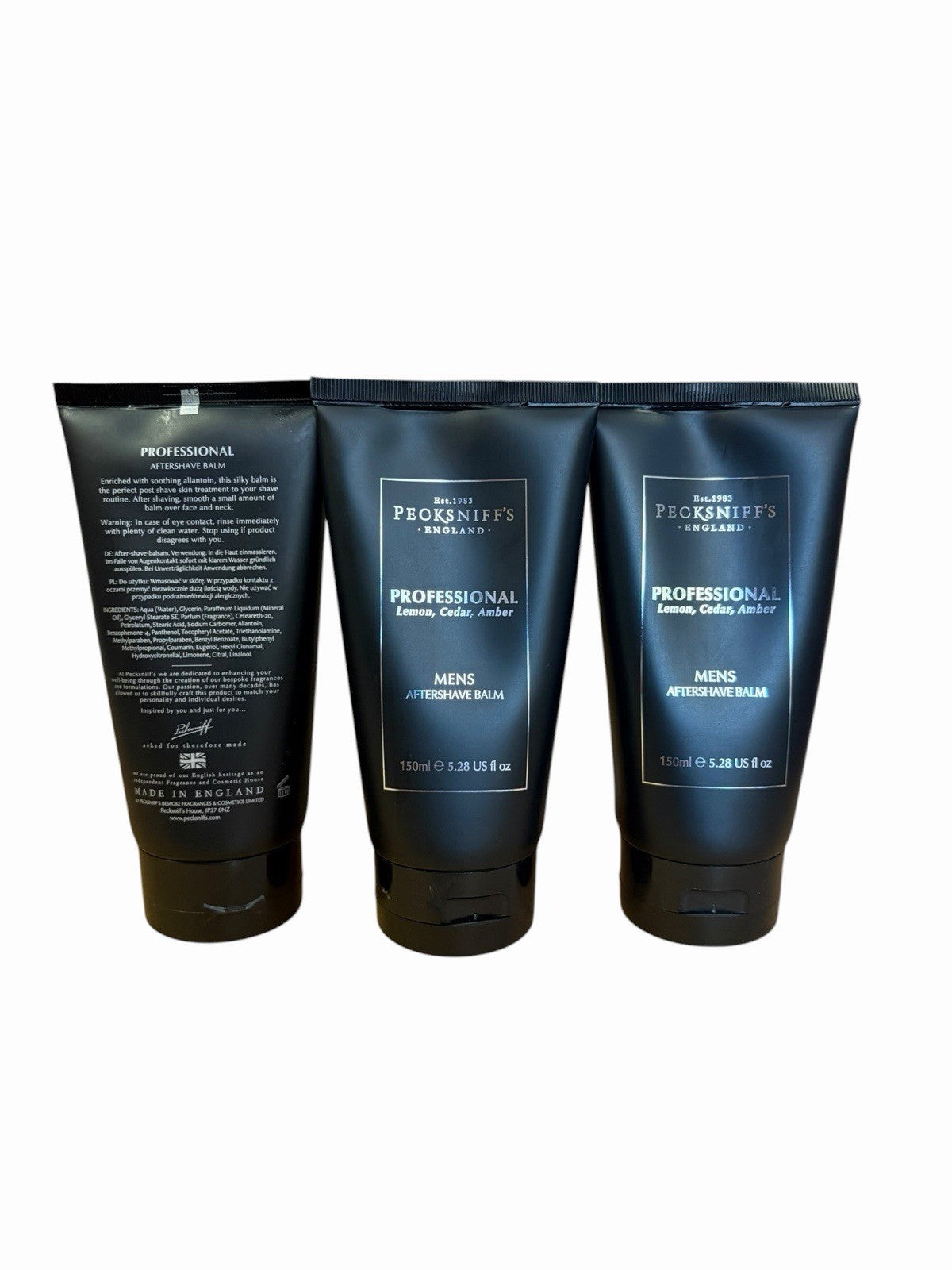 3 x Men`s - Pecksniff`s After Shave Balm Tarragon- Lime & Musk Scent 450ml