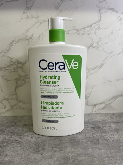 Cerave Hydrating Cleanser - 1000ml Skincare Routine Beauty Cosmetics