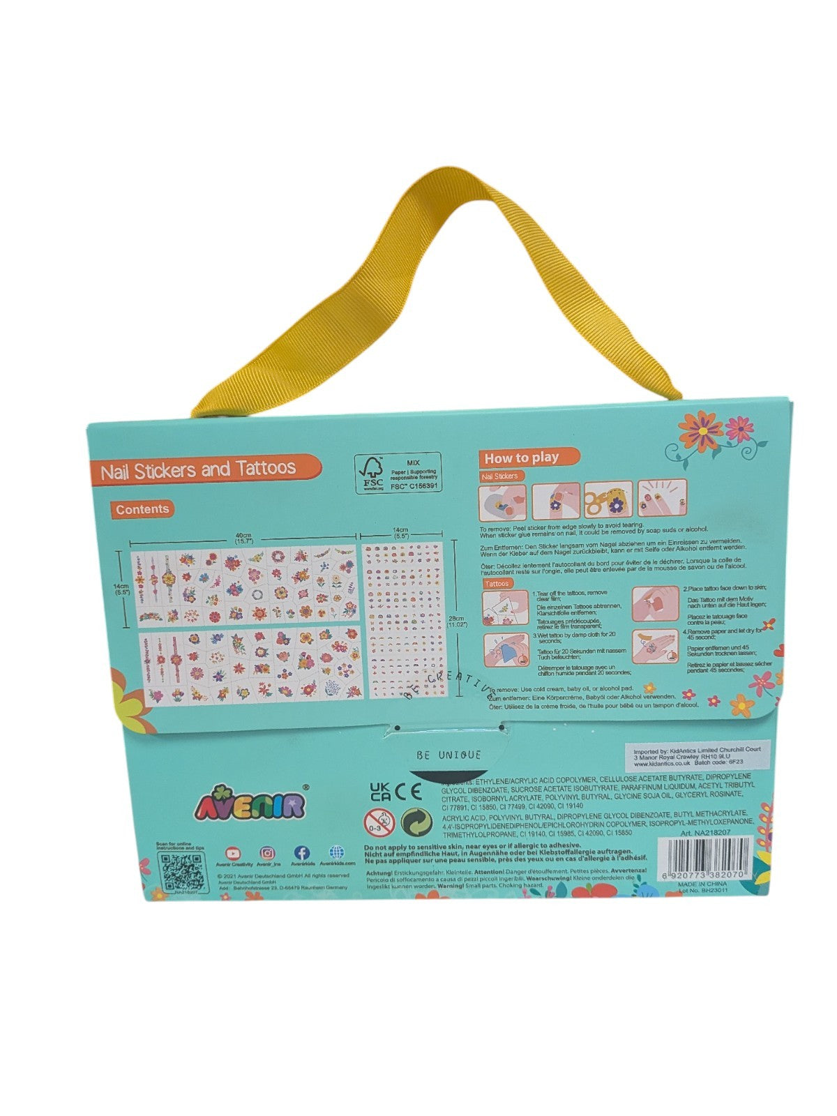 Avenir - Nail Stickers And Tattoos - Flower Toy NEW 3+ Arts & Crafts