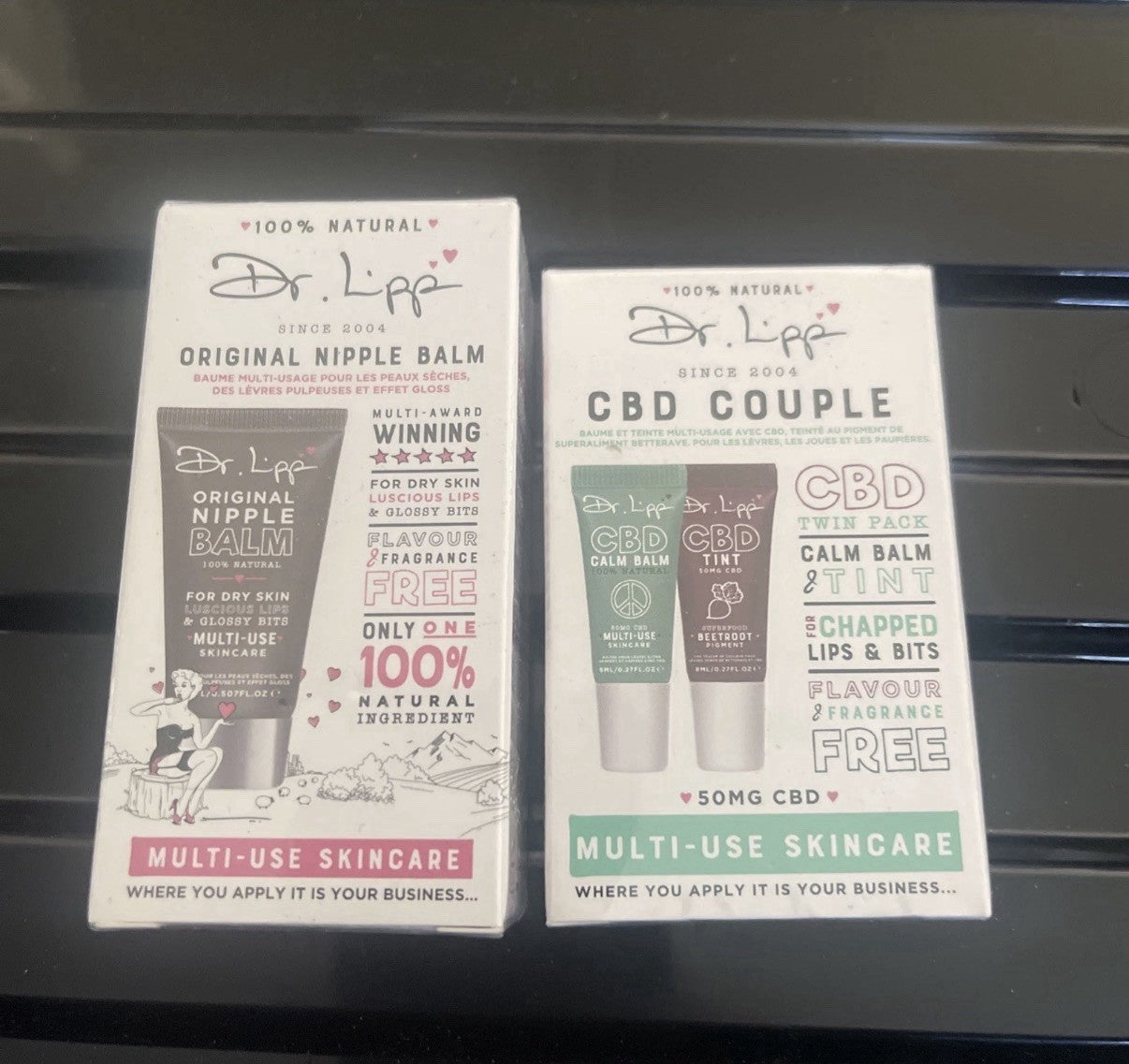Dr Lipp Twin Pack Calm Balm Tint And Original Dry Skin Balm Sealed Rare