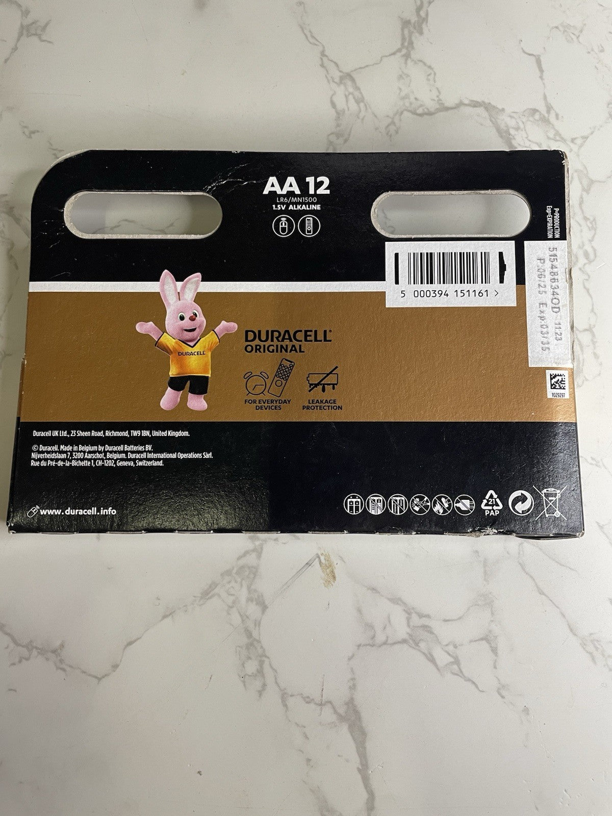Duracell AA Original 12 X Alkaline Batteries-Long Expiry,Exp-2035 +