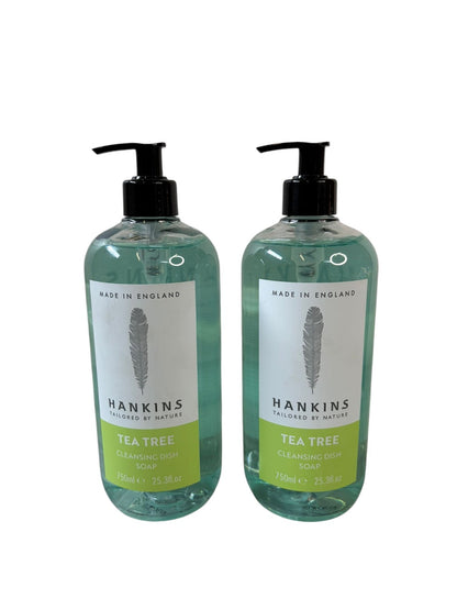 Hankins Pecksniffs Tea Tree Cleansing Dish Soap X2 750ml (1500ml) Household