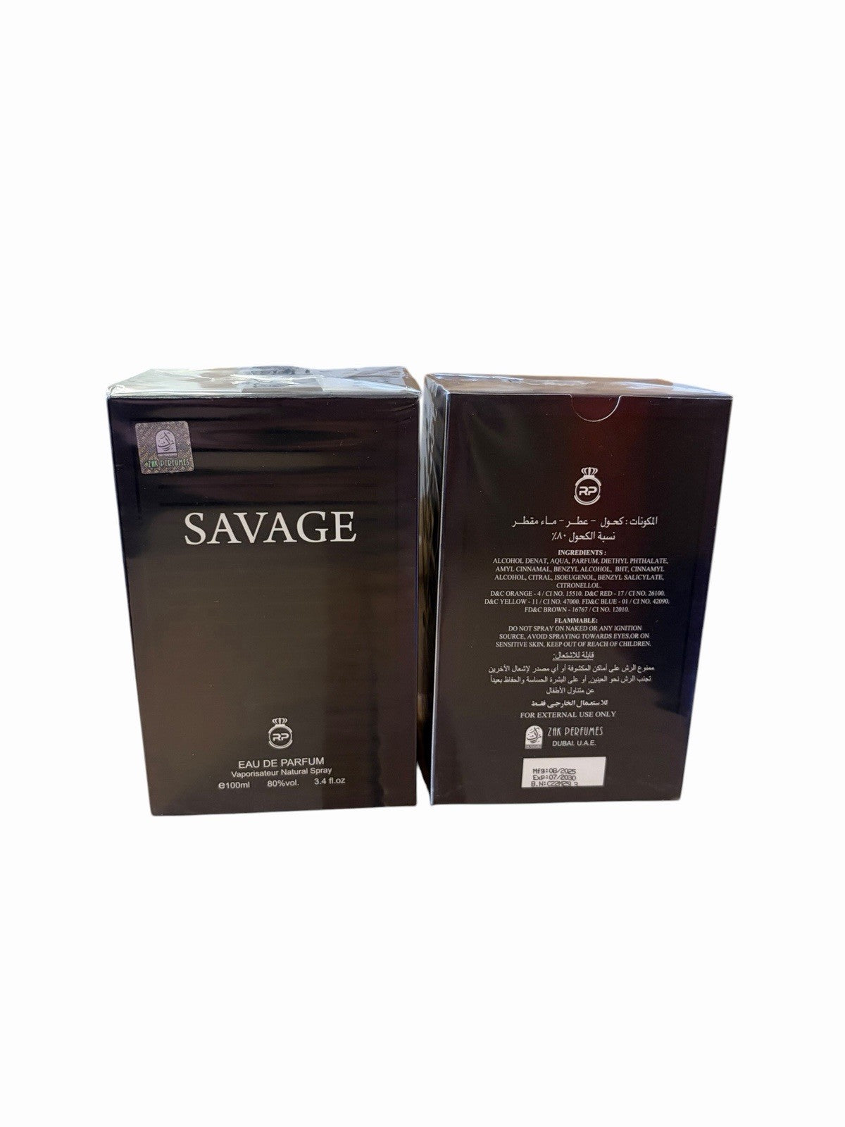 2 x Savage Men's Aftershave 100ml Eau De Parfum Gift For Men Fragrance (200ml)