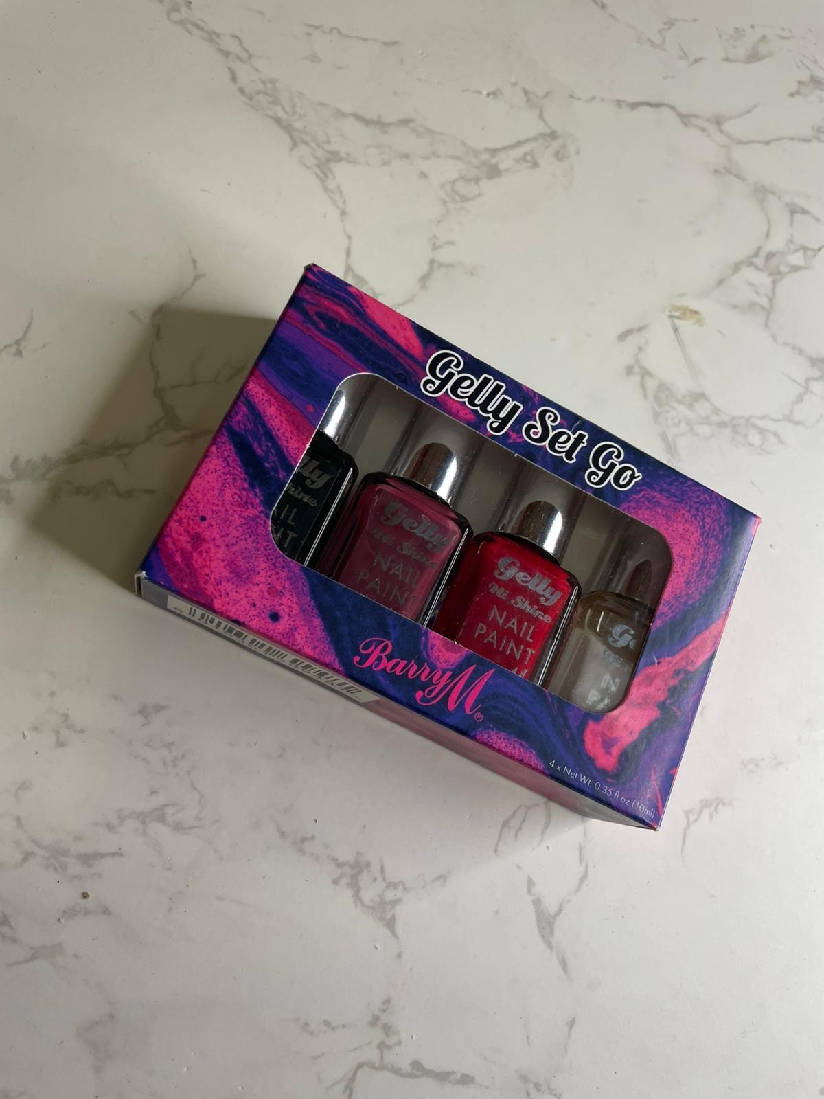 Barry M Gelly Set Go 4x Nail Varnish New Christmas Present Makeup