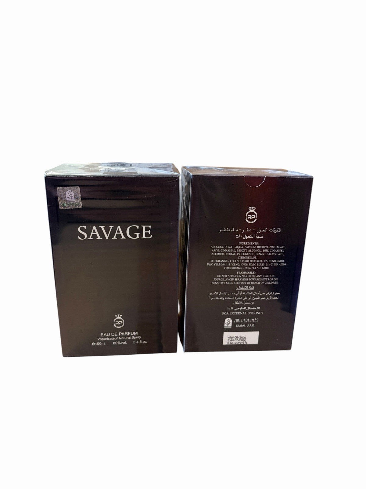 2 x Savage Men's Aftershave 100ml Eau De Parfum Gift For Men Fragrance (200ml)