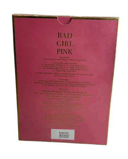 Bad Girl Pink Eau De Parfum 100ml Womens Fragrance 