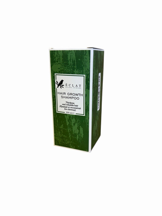 Eclat Hair Growth Shampoo 200ml Boxed Vegan Natural Massage Thickens And Rebuild