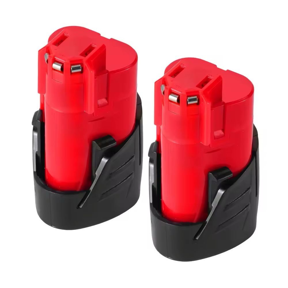 Miady Drill Battery 2-Pack 12V 2.5Ah Miady Replacement Battery Milwaukee