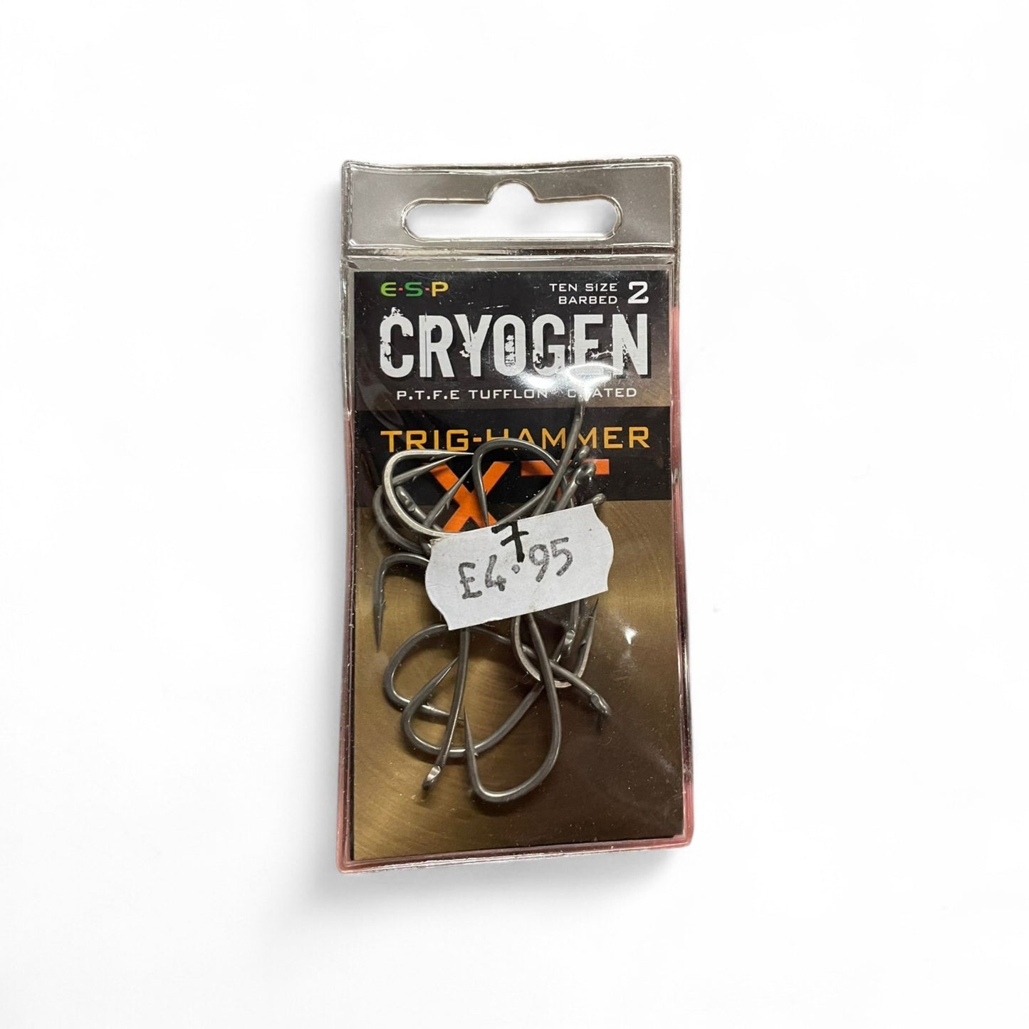 ESP CRYOGEN TRIG-HAMMER BARBED HOOKS SIZE 2 PACK OF 10 CARP FISHING 