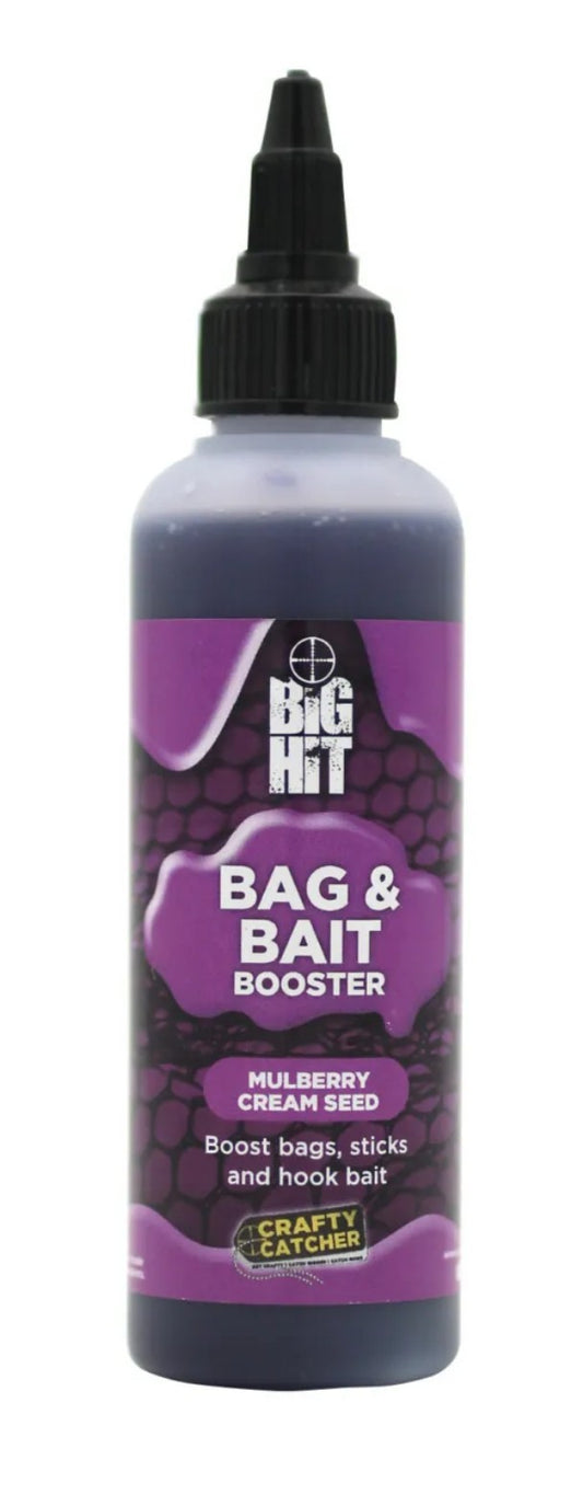 CRAFTY CATCHER BIG HIT BAG AND BAIT BOOSTER 100ml CARP FISHING LIQUID