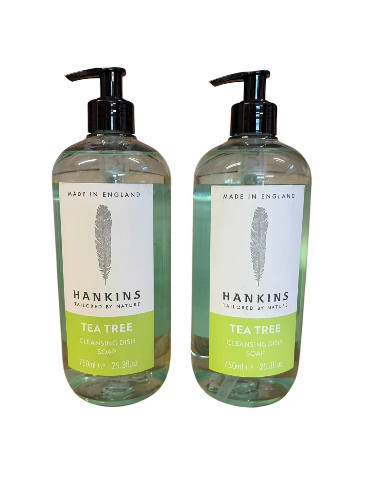 Dish Soap X2 750ml Hankins By Pecksniffs Tea Tree Cleansing Cleaning Household