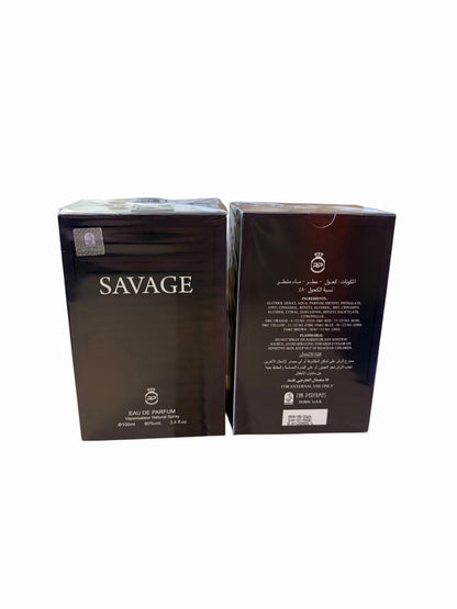 2 x Savage Men's Aftershave 100ml Eau De Parfum Gift For Men Fragrance (200ml)
