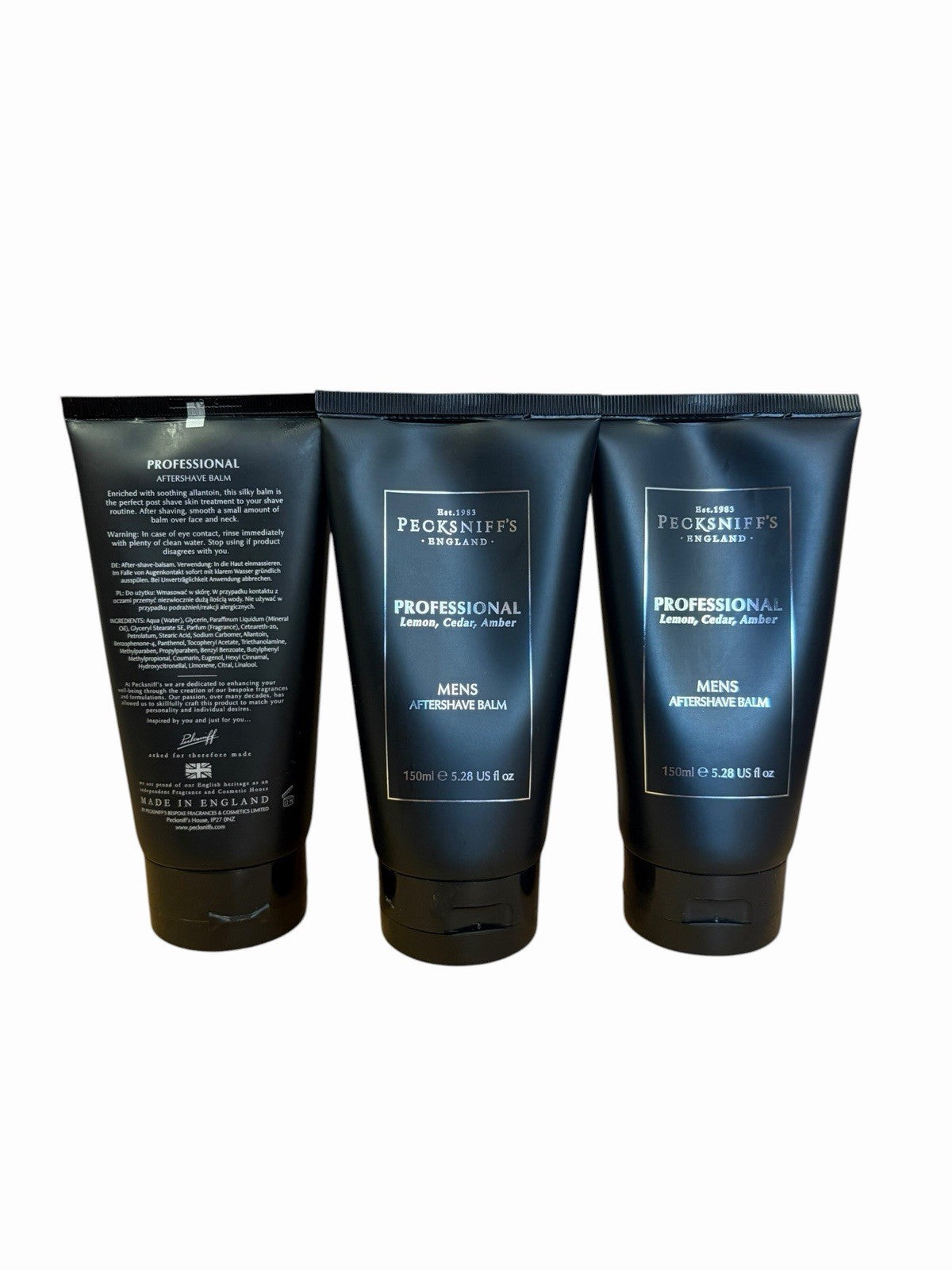 3 x Men`s - Pecksniff`s After Shave Balm Tarragon- Lime & Musk Scent 450ml