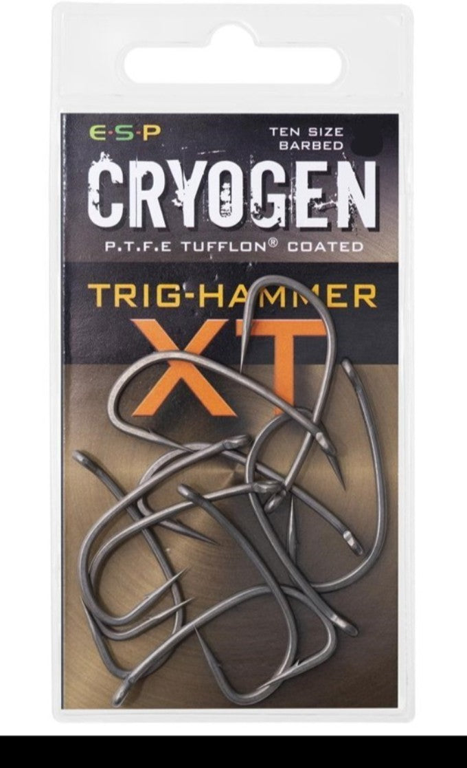 ESP CRYOGEN TRIG-HAMMER BARBED HOOKS SIZE 2 PACK OF 10 CARP FISHING 