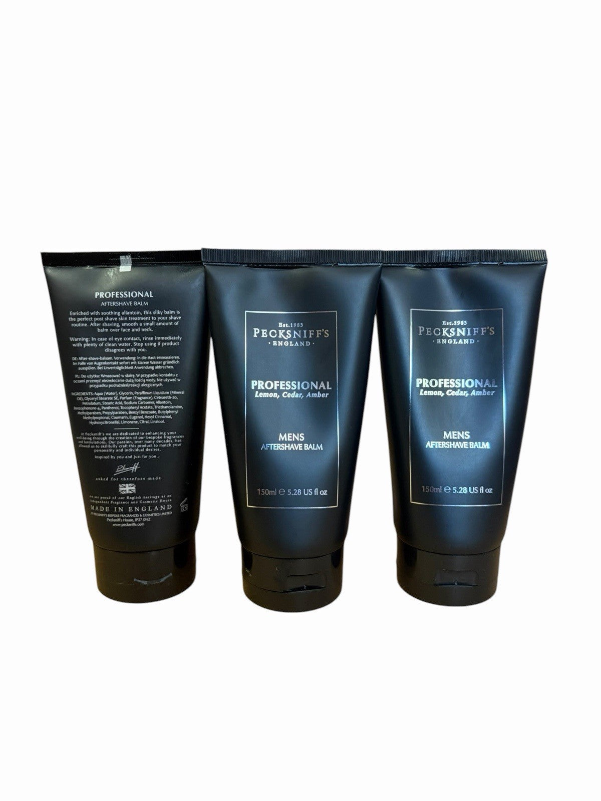 3 x Men`s - Pecksniff`s After Shave Balm Tarragon- Lime & Musk Scent 450ml
