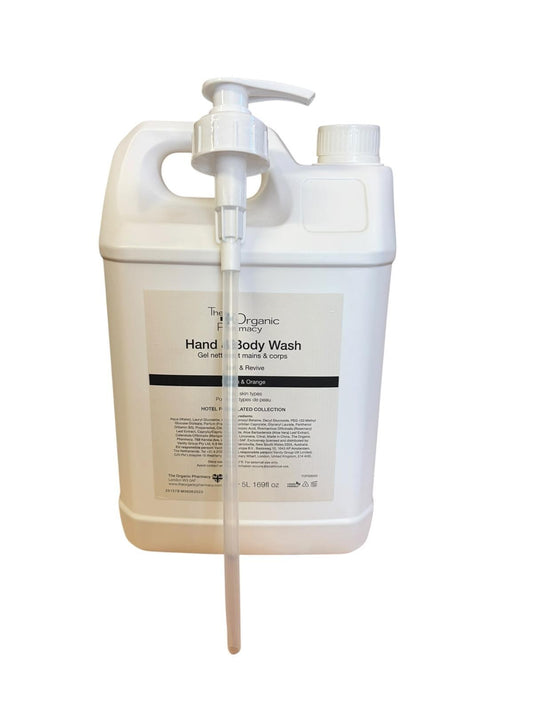Hand & Body Wash Orange &Lemon 5L With Pump. Ideal B&B/Hotels The Organic Pharma