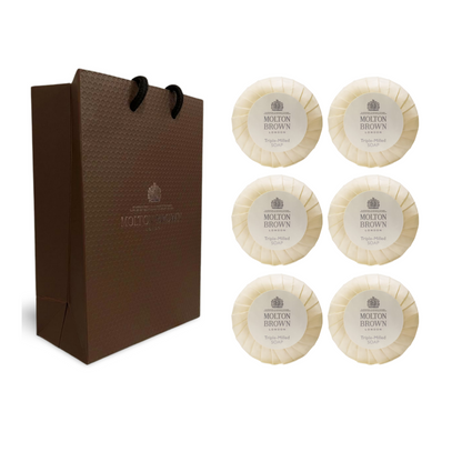 25g Molton Brown x 6 Inc a Gift Bag Triple Milled Soap Set Best For Gift Holiday