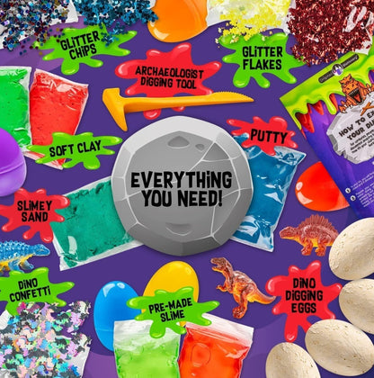 Dinosaur Slime Egg Kit Dig Discovery Explore Science Sensory Play 