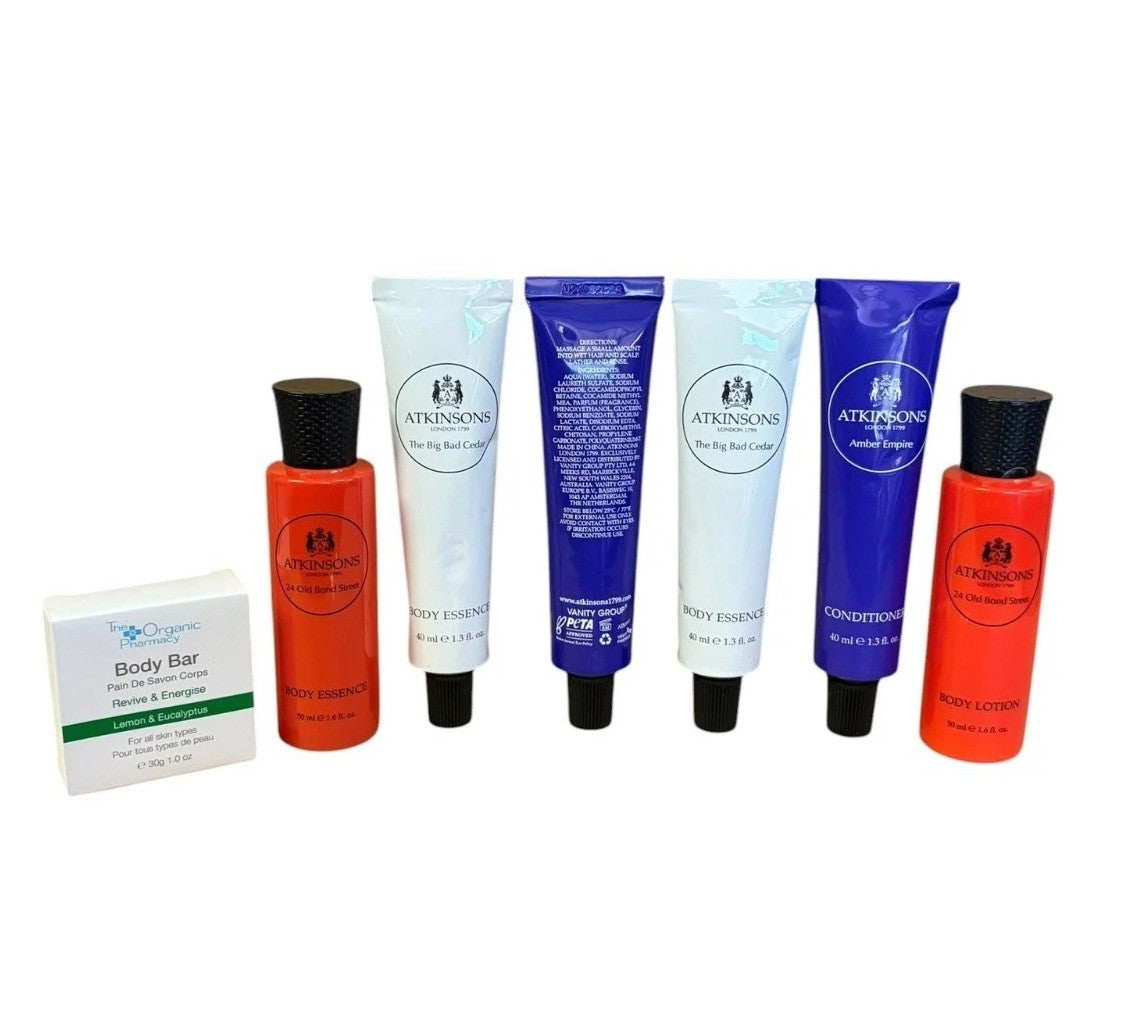 Atkinson's Hair And Body Set Shampoo/Conditioner/Body Lotion/OrganicPharmacySoap