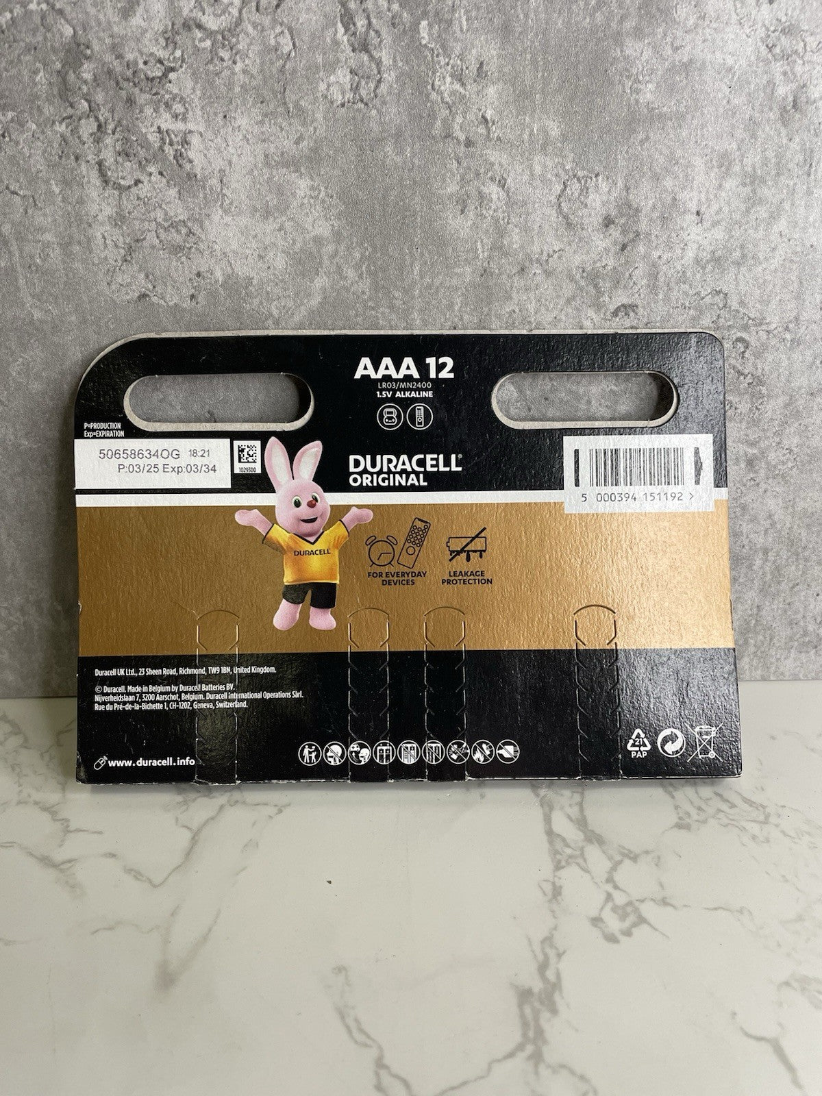 Duracell Original AAA 12pack 10 Years Expiry 2035 Fast Dispatch Same Day