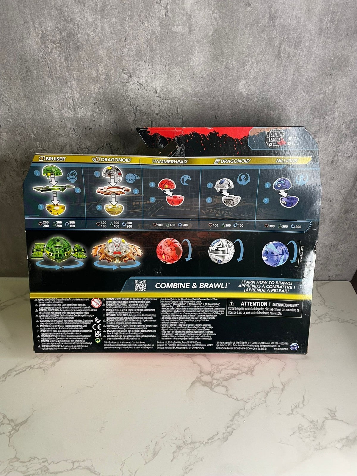 Bakugan Battle 5-Pack Action Figures Toys Set New Christmas Gift