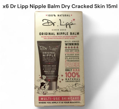 6x Dr Lipp Original Nipple Balm Dry Sore Cracked & Sensitive Skin Lips 15ml Seal
