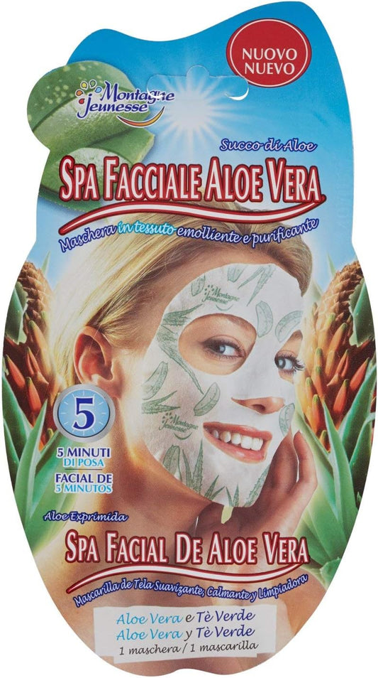 Montagne Jennesse Spa Facciale Aloe Vera Face Mask (12 Qty)