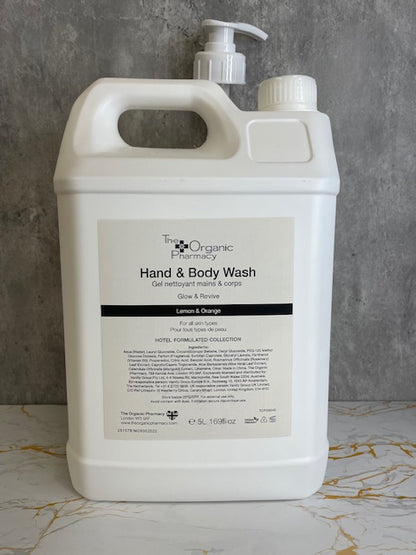 The Organic Pharmacy Lemon & Orange 5 Litre Hand & Body Wash with Pump
