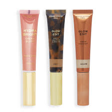 2 x Revolution Pro Cream Face Wand Trio, Cream Contour, Blush & Highlighter Makeup Set, Vegan & Cruelty-Free, Medium, 1x12ml, 2x15ml