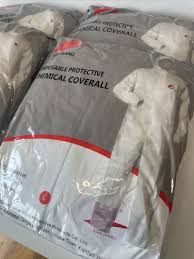 3 x Disposable Protective Coveralls - Type 5/6 - XXL